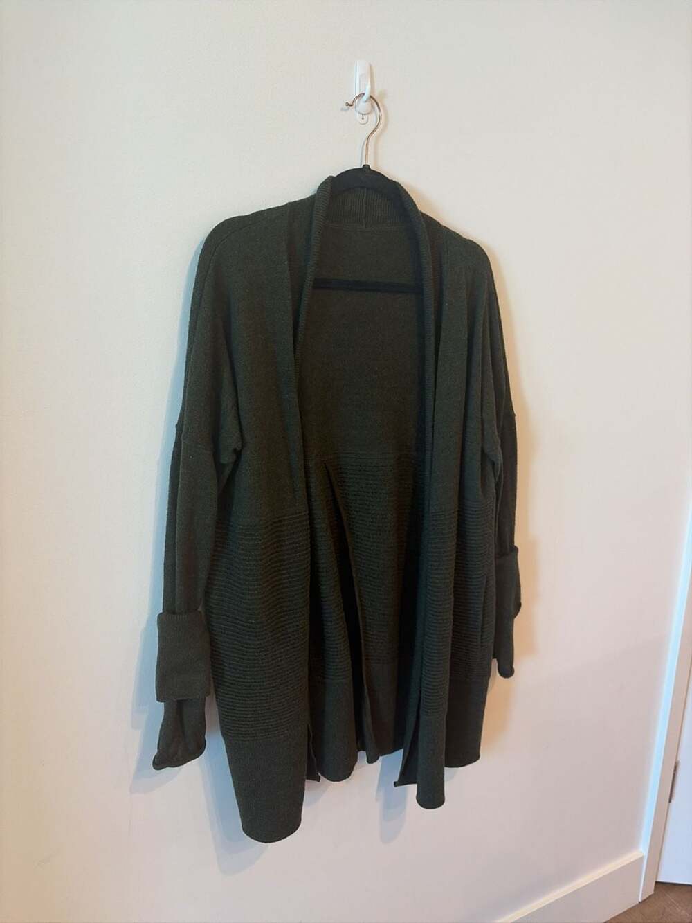 Lululemon Sit In Lotus Wrap II Cardigan in Dark Olive Green